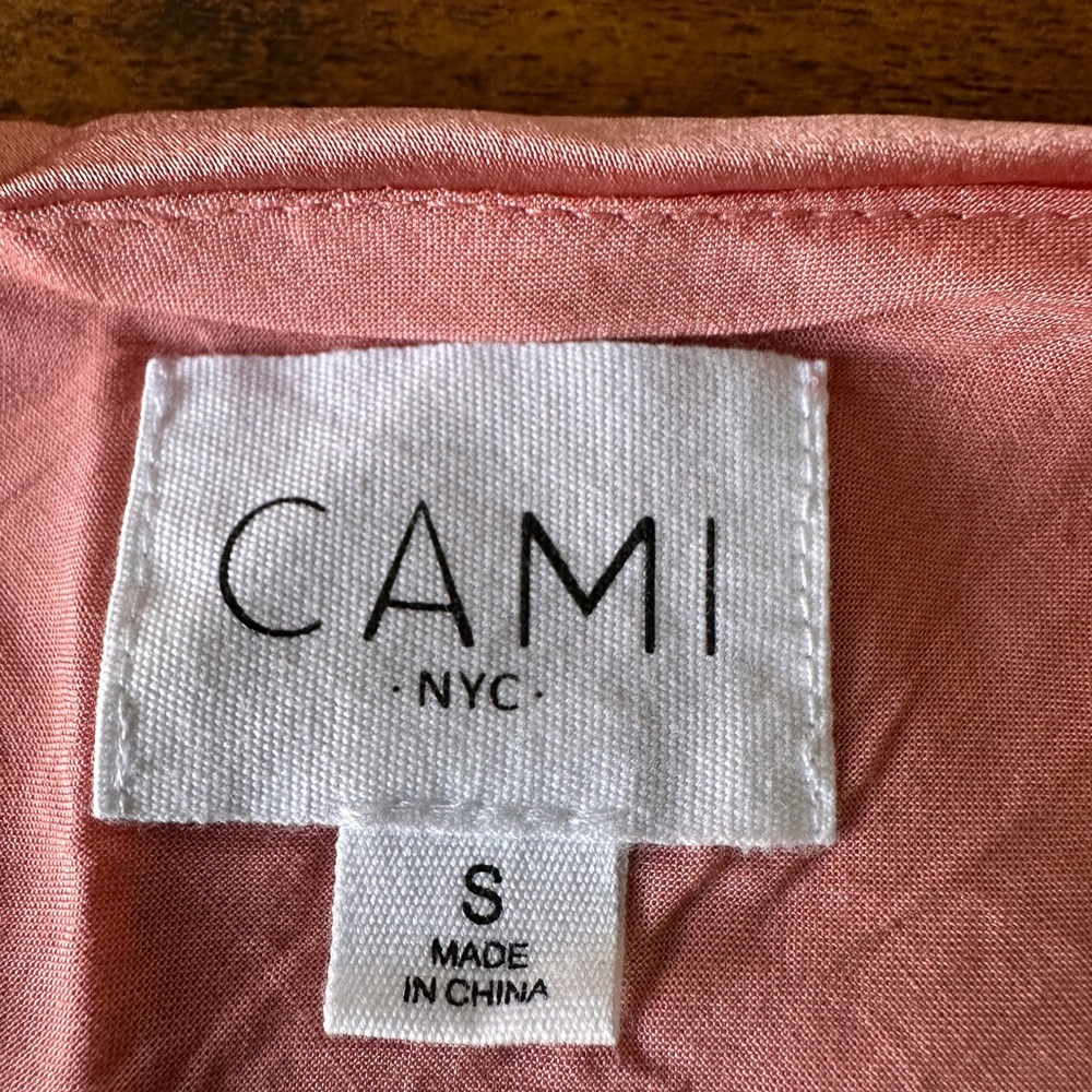 Cami NYC Busy Heart Stretch Silk Pearl Chain Strap Cami Pink Quartz Size S - Picture 3 of 14